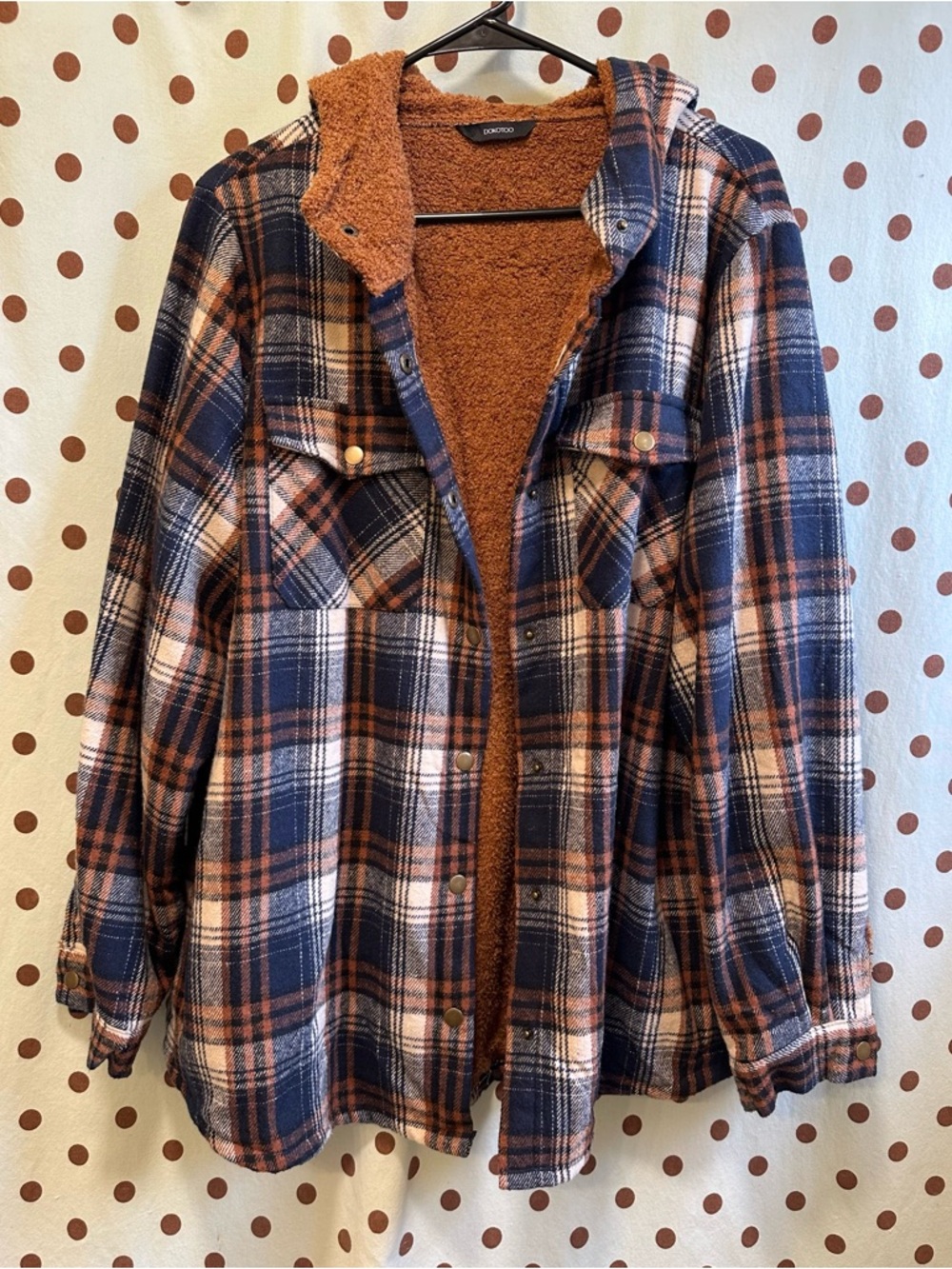 Dokotoo Womens Plaid Shacket, Size 2XL, Like New - Picture 4 of 7